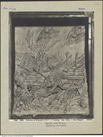 Vorderseite von Alinari [https://www.deutsche-digitale-bibliothek.de/content/lizenzen/rv-ez/] Grabmal Pius' V.Schlacht von Lepanto - , bh008073_recto. Foto.