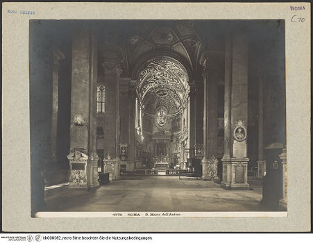 Vorderseite von unbekannt [https://www.deutsche-digitale-bibliothek.de/content/lizenzen/rv-fz/] Santa Maria dell'AnimaMittelschiff - Blick zum Chor, bh008082_recto. Foto.