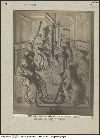 Vorderseite von unbekannt [https://www.deutsche-digitale-bibliothek.de/content/lizenzen/rv-fz/] Papst Gregor XIII. ehrt den Erbprinzen Karl Friedrich von Jülich-Kleve-Berg mit Schwert und Pileus - , bh008083_recto. Foto.