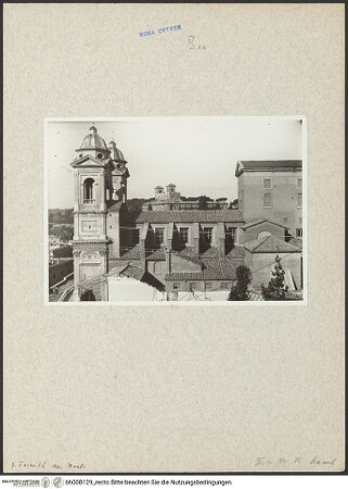 Vorderseite von unbekannt [https://www.deutsche-digitale-bibliothek.de/content/lizenzen/rv-fz/] Santissima Trinità dei MontiRechte Seitenfront / Südfassade - , bh008129_recto. Foto: Lamb, Carl.