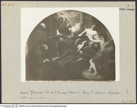 Vorderseite von ICCD [https://www.deutsche-digitale-bibliothek.de/content/lizenzen/rv-ez/] Tod des heiligen Francesco Solano - , bh008166_recto. Foto.