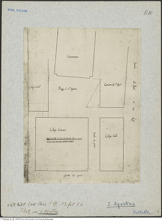 Vorderseite von unbekannt [https://rightsstatements.org/page/CNE/1.0/] CodexPlatz vor Sant'Agostino - , bh008765_recto. Foto.