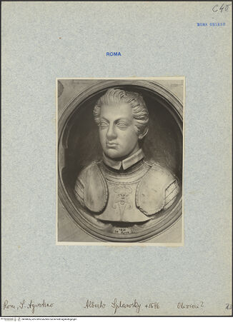 Vorderseite von Bibliotheca Hertziana [https://www.deutsche-digitale-bibliothek.de/content/lizenzen/rv-fz/] Grabmal für Alberto Splawski - Detail: Büste, bh008856_recto. Foto: Calderisi, Michele Valentino.