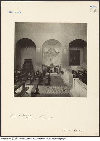 Vorderseite von unbekannt [https://www.deutsche-digitale-bibliothek.de/content/lizenzen/rv-fz/] Santa Balbina - Inneres, südliche Wand, Detail, bh008938_recto. Foto: Paeseler, Wilhelm.