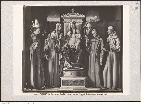 Vorderseite von Bibliotheca Hertziana [http://creativecommons.org/publicdomain/mark/1.0/] Landschaft mit Hirte und befestigter Stadtanlage - , bh009542_recto. Foto.