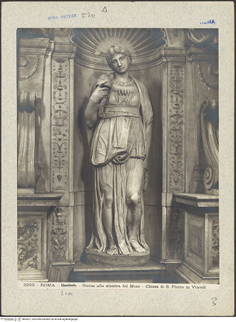 Vorderseite von unbekannt [https://www.deutsche-digitale-bibliothek.de/content/lizenzen/rv-fz/] Grabmal für Julius II. - Detail: Rahel, bh009971_recto. Foto: Anderson?.