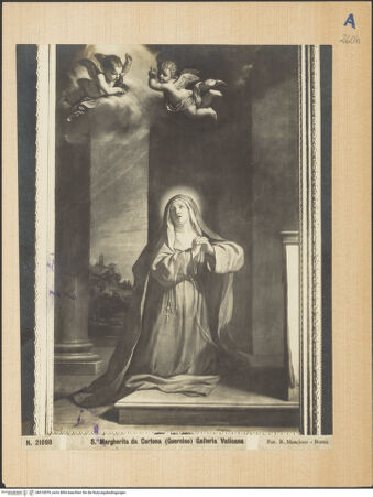 Vorderseite von Moscioni [https://www.deutsche-digitale-bibliothek.de/content/lizenzen/rv-fz/] Heilige Margherita von Cortona - , bh010079_recto. Foto: Moscioni, Romualdo.