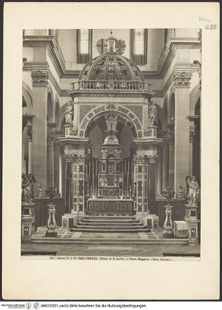 Vorderseite von Alinari [https://www.deutsche-digitale-bibliothek.de/content/lizenzen/rv-ez/] Hochaltar - Gesamtansicht, bh010331_recto. Foto.