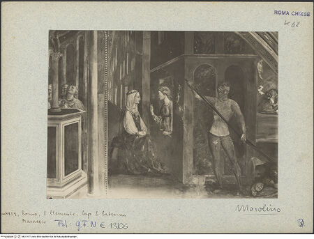 Vorderseite von ICCD [https://www.deutsche-digitale-bibliothek.de/content/lizenzen/rv-ez/] Szenen aus dem Leben der heiligen Katharina von AlexandrienBekehrung der Kaiserin Faustina durch die heilige Katherina und Tod der Kaiserin - , bh011477_recto. Foto.