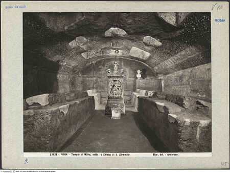 Vorderseite von Alinari [https://www.deutsche-digitale-bibliothek.de/content/lizenzen/rv-ez/] San ClementeMithrasheiligtum - , bh011529_recto. Foto.
