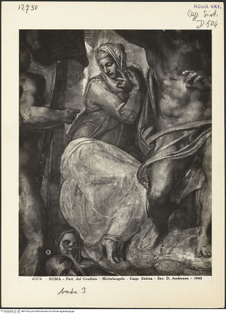 Vorderseite von Alinari [https://www.deutsche-digitale-bibliothek.de/content/lizenzen/rv-ez/] Das Jüngste Gericht - Maria, bh011662_recto. Foto.