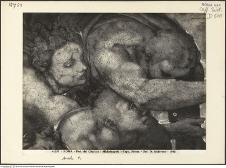 Vorderseite von Alinari [https://www.deutsche-digitale-bibliothek.de/content/lizenzen/rv-ez/] Das Jüngste Gericht - Engel mit Dornenkrone, bh011665_recto. Foto.