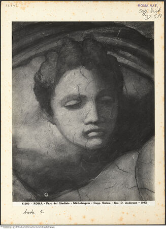 Vorderseite von Alinari [https://www.deutsche-digitale-bibliothek.de/content/lizenzen/rv-ez/] Das Jüngste Gericht - Engel mit Kreuz, bh011669_recto. Foto.