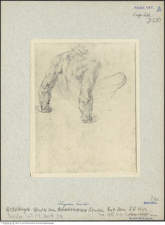 Vorderseite von unbekannt [https://www.deutsche-digitale-bibliothek.de/content/lizenzen/rv-fz/] Das Jüngste Gericht - Rückenstudie eines Auferstehenden, bh011751_recto. Foto.