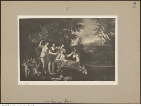 Vorderseite von ICCD [https://www.deutsche-digitale-bibliothek.de/content/lizenzen/rv-ez/] Madonna mit Elisabeth und dem Johannesknaben in einer felsigen Landschaft - , bh013288_recto. Foto.