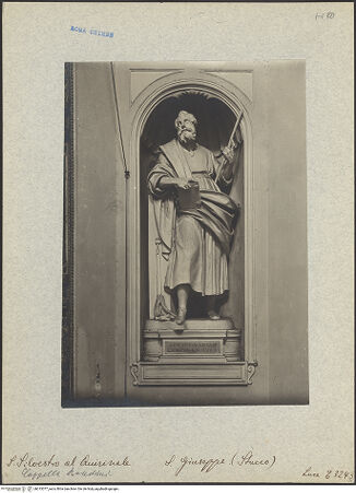 Vorderseite von ICCD (Luce) [https://www.deutsche-digitale-bibliothek.de/content/lizenzen/rv-ez/] Heiliger Joseph - Gesamtansicht, bh015077_recto. Foto.