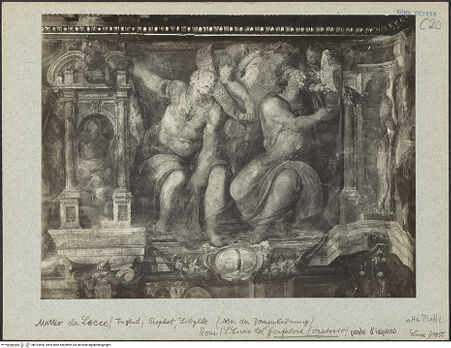 Vorderseite von ICCD [https://www.deutsche-digitale-bibliothek.de/content/lizenzen/rv-ez/] Freskenzyklus zur Passion ChristiEin Prophet und eine Sibylle - gesamt, bh015890_recto. Foto.