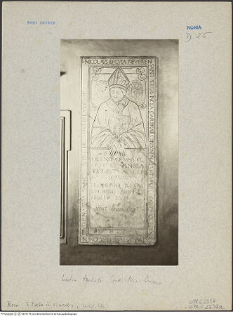 Vorderseite von unbekannt [https://www.deutsche-digitale-bibliothek.de/content/lizenzen/rv-fz/] Grabplatte des Nikolaus von Kues (Cusanus) - , bh016179_recto. Foto: Lotz-Bauer, Hilde.