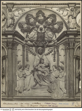 Vorderseite von ICCD [https://www.deutsche-digitale-bibliothek.de/content/lizenzen/rv-ez/] Altar der Cappella Salviati - Mittelteil, bh016260_recto. Foto.