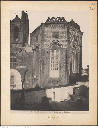 Vorderseite von Moscioni [https://www.deutsche-digitale-bibliothek.de/content/lizenzen/rv-fz/] Santa Caterina d'AlessandriaCappella Orsini - Ansicht von Süden, bh016555_recto. Foto: Moscioni, Romualdo.