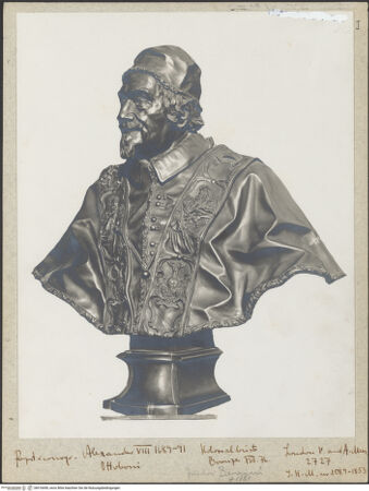 Vorderseite von Victoria and Albert Museum [https://www.deutsche-digitale-bibliothek.de/content/lizenzen/rv-ez/] Papst Alexander VIII. - , bh016690_recto. Foto.