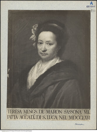 Vorderseite von Accademia di San Luca [https://www.deutsche-digitale-bibliothek.de/content/lizenzen/rv-ez/] Therese Mengs-Maron - , bh016704_recto. Foto.