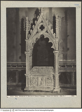 Vorderseite von Alinari [https://www.deutsche-digitale-bibliothek.de/content/lizenzen/rv-ez/] Grabmal für Gherado di Bartolomeo - Gesamtansicht, bh017034_recto. Foto.