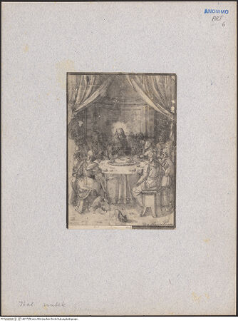 Vorderseite von unbekannt [http://creativecommons.org/publicdomain/mark/1.0/] Das letzte Abendmahl - , bh017250_recto. Foto.
