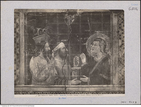 Vorderseite von Alinari [https://www.deutsche-digitale-bibliothek.de/content/lizenzen/rv-ez/] Geschichten von Joseph, Moses und SamsonJoseph im Gefängnis deutet den Traum des Mundschenks und den Traum des Bäckers - Detail, Joseph, der Mundschenk und der Bäcker, bh017310_recto. Foto.