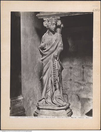 Vorderseite von Alinari [https://www.deutsche-digitale-bibliothek.de/content/lizenzen/rv-ez/] Grabmal der Maria von Valois (gest. 1328)Tugenden - Caritas, bh017935_recto. Foto.