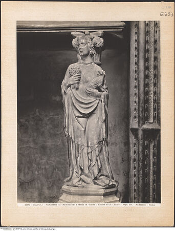 Vorderseite von Alinari [https://www.deutsche-digitale-bibliothek.de/content/lizenzen/rv-ez/] Grabmal der Maria von Valois (gest. 1328)Tugenden - Spes, bh017936_recto. Foto.