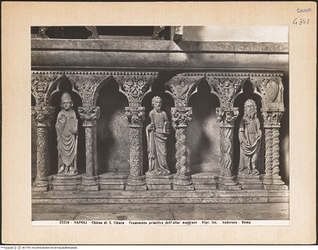 Vorderseite von Alinari [https://www.deutsche-digitale-bibliothek.de/content/lizenzen/rv-ez/] Hauptaltar - Rückseite vor 1933, Detail, bh017981_recto. Foto.