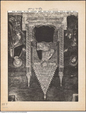 Vorderseite von Alinari [https://www.deutsche-digitale-bibliothek.de/content/lizenzen/rv-ez/] Christus thronend mit Heiligen, Karl von Kalabrien, König Robert 1, Sancia von Mallorca und Johanna 1. von Neapel - Detail: Christus zwischen Maria und Johannes, bh017989_recto. Foto.