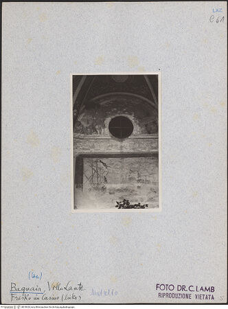 Vorderseite von Sopr. Mon. Laz. [https://www.deutsche-digitale-bibliothek.de/content/lizenzen/rv-ez/] Illusionistische Architekturen, Marinelandschaften und allegorische FigurenMarinelandschaften - Südwand, 1. Joch: Marinelandschaft und Lünette, Teilansicht, bh018424_recto. Foto: Lamb, Carl.
