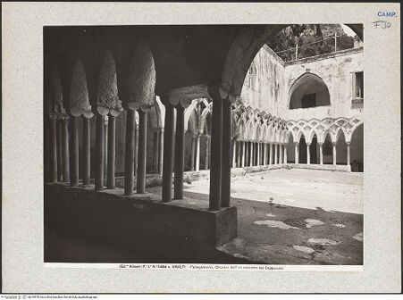 Vorderseite von Alinari [https://www.deutsche-digitale-bibliothek.de/content/lizenzen/rv-ez/] Ex Convento dei Cappuccini / Ehemaliges Kapuzinerkloster - Ansicht von Südosten, bh018970_recto. Foto.