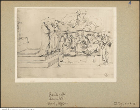 Vorderseite von Cipriani [https://www.deutsche-digitale-bibliothek.de/content/lizenzen/rv-fz/] Der Tod Mariens - , bh019653_recto. Foto.