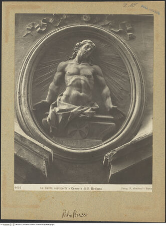 Vorderseite von Alinari [https://www.deutsche-digitale-bibliothek.de/content/lizenzen/rv-ez/] Medaillon mit auferstandenem Christus - , bh022013_recto. Foto: Moscioni, Romualdo.