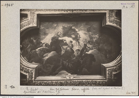 Vorderseite von ICCD [https://www.deutsche-digitale-bibliothek.de/content/lizenzen/rv-fz/] Deckendekoration der Sala dell'Apoteosi di Martino VDie Apotheose Martins V. - Gesamtansicht, bh022170_recto. Foto.