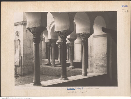 Vorderseite von unbekannt [https://www.deutsche-digitale-bibliothek.de/content/lizenzen/rv-fz/] Südwestliche Galerie, Detail, bh022180_recto. Foto: Moscioni, Romualdo.