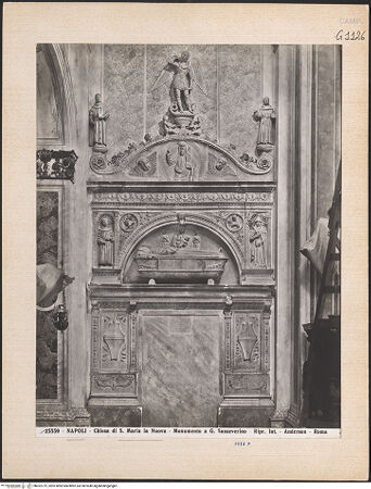 Vorderseite von Alinari [https://www.deutsche-digitale-bibliothek.de/content/lizenzen/rv-ez/] Grabmal des Galeazzo Sanseverino (gest. 1477) - Gesamtansicht, bh022219_recto. Foto.