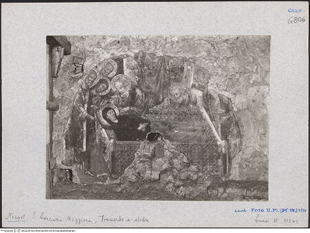 Vorderseite von ICCD [https://www.deutsche-digitale-bibliothek.de/content/lizenzen/rv-ez/] Marientod - Gesamtansicht (vor der Restaurierung), bh022248_recto. Foto.