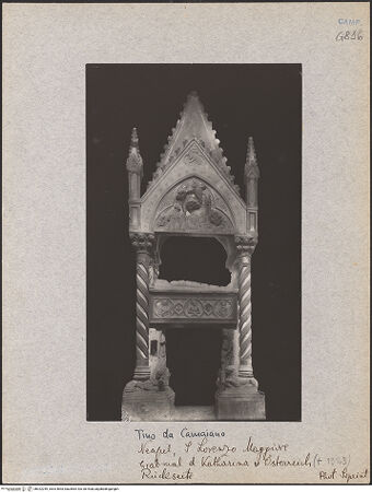 Vorderseite von Sopr. BAS NA [https://www.deutsche-digitale-bibliothek.de/content/lizenzen/rv-ez/] Grabmal der Katharina von Österreich - Südseite, Gesamtansicht, bh022249_recto. Foto.