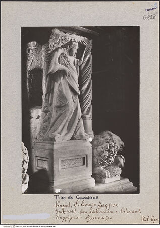 Vorderseite von Sopr. BAS NA [https://www.deutsche-digitale-bibliothek.de/content/lizenzen/rv-ez/] Grabmal der Katharina von Österreich - Spes, bh022251_recto. Foto.