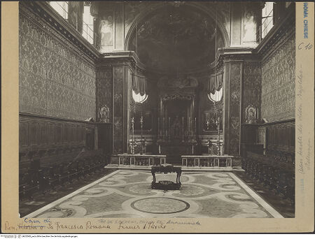 Vorderseite von unbekannt [https://www.deutsche-digitale-bibliothek.de/content/lizenzen/rv-fz/] Santissima Annunziata - Innenansicht (Richtung Chor), bh022985_recto. Foto.