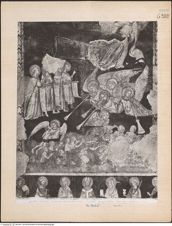 Vorderseite von Alinari [https://www.deutsche-digitale-bibliothek.de/content/lizenzen/rv-ez/] Jüngstes GerichtMittlere Wand: Auferstehung der Toten - Auferstehung der Toten; unten: Heiligen, bh024001_recto. Foto.