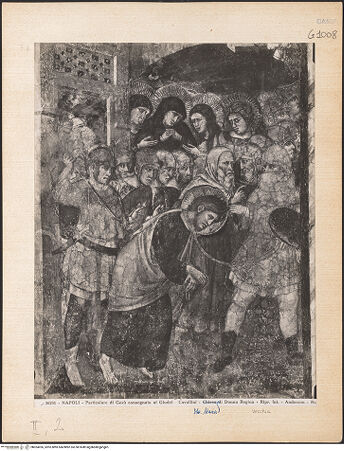 Vorderseite von Alinari [https://www.deutsche-digitale-bibliothek.de/content/lizenzen/rv-ez/] Passion Christi und Erscheinungen nach der AuferstehungChristus vor seinen Richtern - Detail (rechte Seite), Christus inmitten der Soldaten, bh024026_recto. Foto.