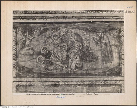 Vorderseite von Alinari [https://www.deutsche-digitale-bibliothek.de/content/lizenzen/rv-ez/] Passion Christi und Erscheinungen nach der AuferstehungChristus im Garten von Gethsemane - Gesamtansicht, bh024030_recto. Foto.