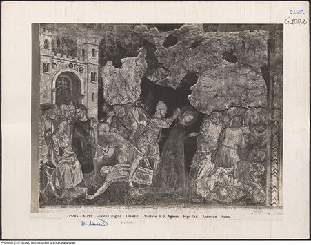 Vorderseite von Alinari [https://www.deutsche-digitale-bibliothek.de/content/lizenzen/rv-ez/] Szenen aus dem Leben der heiligen AgnesDas Martyrium der Heiligen - Gesamtansicht, bh024033_recto. Foto.