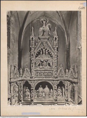 Vorderseite von Alinari [https://www.deutsche-digitale-bibliothek.de/content/lizenzen/rv-ez/] Grabmal des Königs Ladislaus (gest. 1414) - Teilansicht, bh024064_recto. Foto.