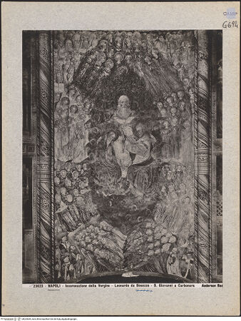 Vorderseite von Alinari [https://www.deutsche-digitale-bibliothek.de/content/lizenzen/rv-ez/] Szenen aus dem Leben MariäMarienkrönung - Gesamtansicht, bh024069_recto. Foto.